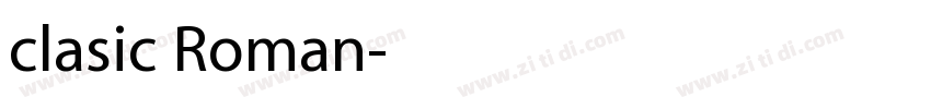 clasic Roman字体转换